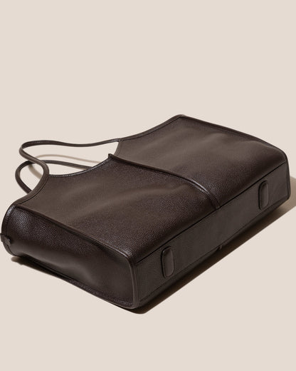 Hereu CALELLA SQUARED MEDIUM GRAINY - Leather-trimmed Tote Bag