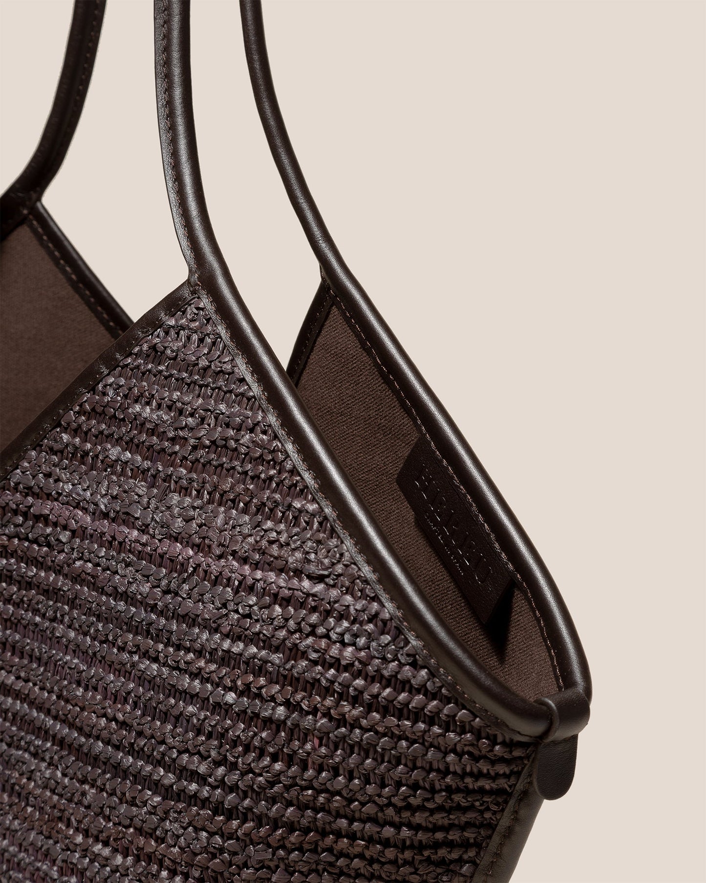 Hereu CALELLA RAFFIA - Leather-trimmed Tote Bag