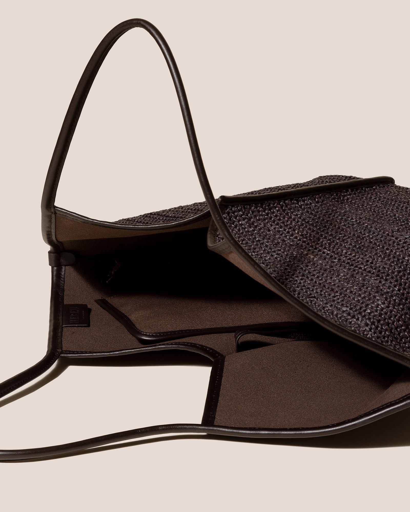 Hereu CALELLA RAFFIA - Leather-trimmed Tote Bag
