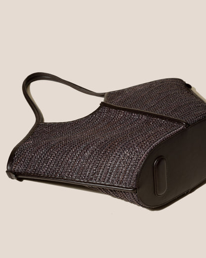 Hereu CALELLA RAFFIA - Leather-trimmed Tote Bag