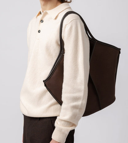Hereu CALELLA - Leather-trimmed Organic Cotton Tote Bag