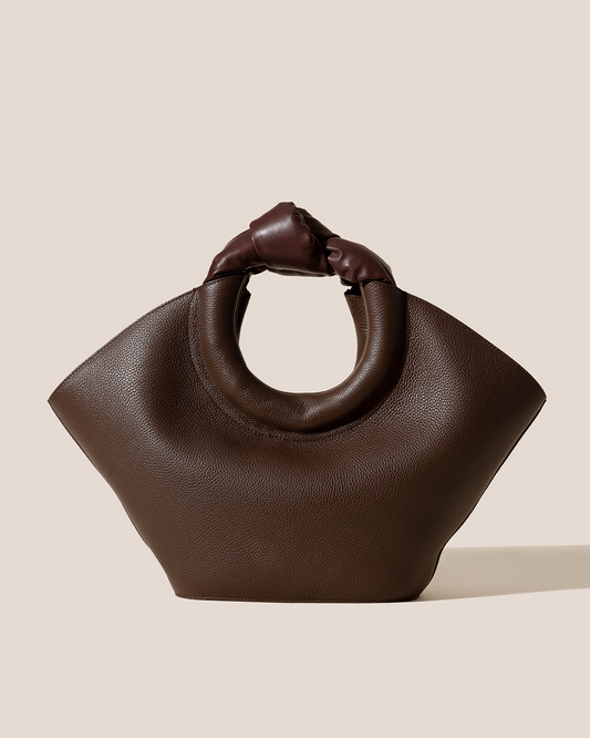 Hereu CASTELL GRAINY - Knotted-handle Leather Tote Bag