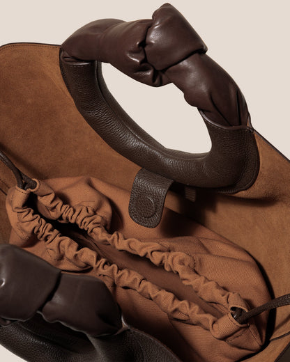 Hereu CASTELL GRAINY - Knotted-handle Leather Tote Bag
