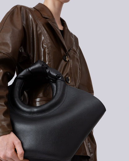 Hereu CASTELL GRAINY - Knotted-handle Leather Tote Bag