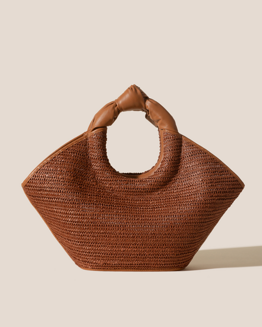 Hereu CASTELL RAFFIA - Knotted-handle Tote Bag