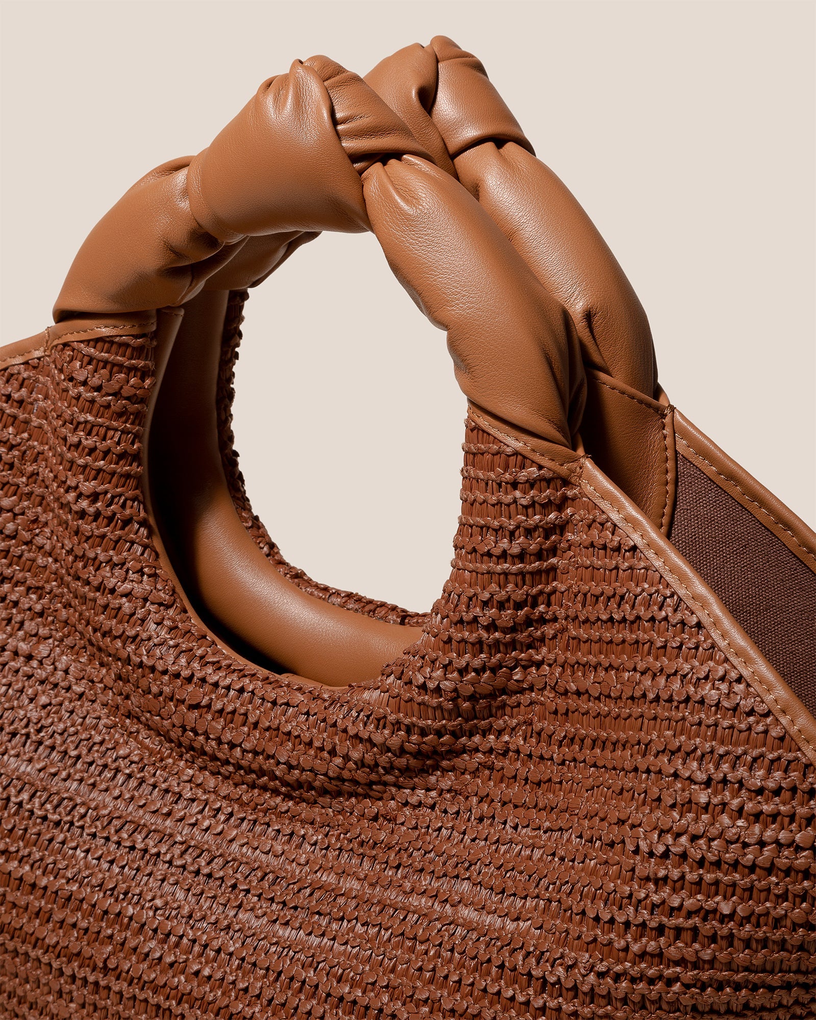 Hereu CASTELL RAFFIA - Knotted-handle Tote Bag