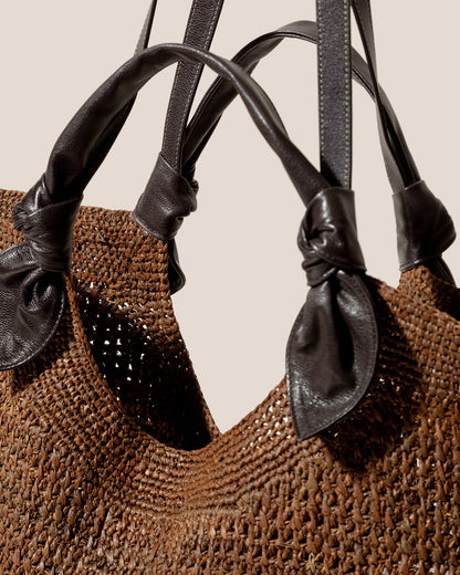 Hereu FONOL L RAFFIA - Crocheted Raffia Basket