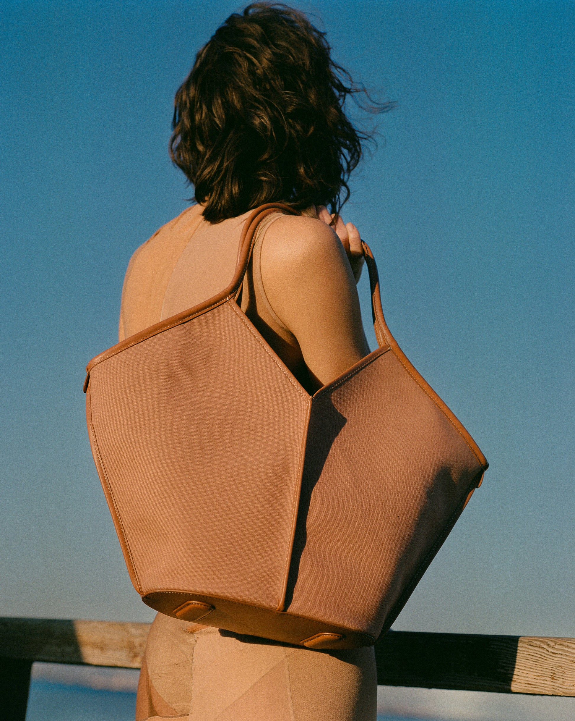 Hereu CALELLA - Leather-trimmed Organic Cotton Tote Bag