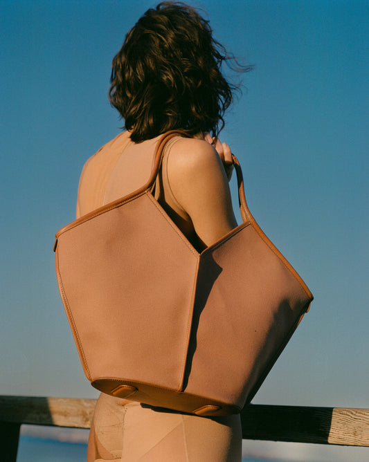 Hereu CALELLA - Leather-trimmed Organic Cotton Tote Bag