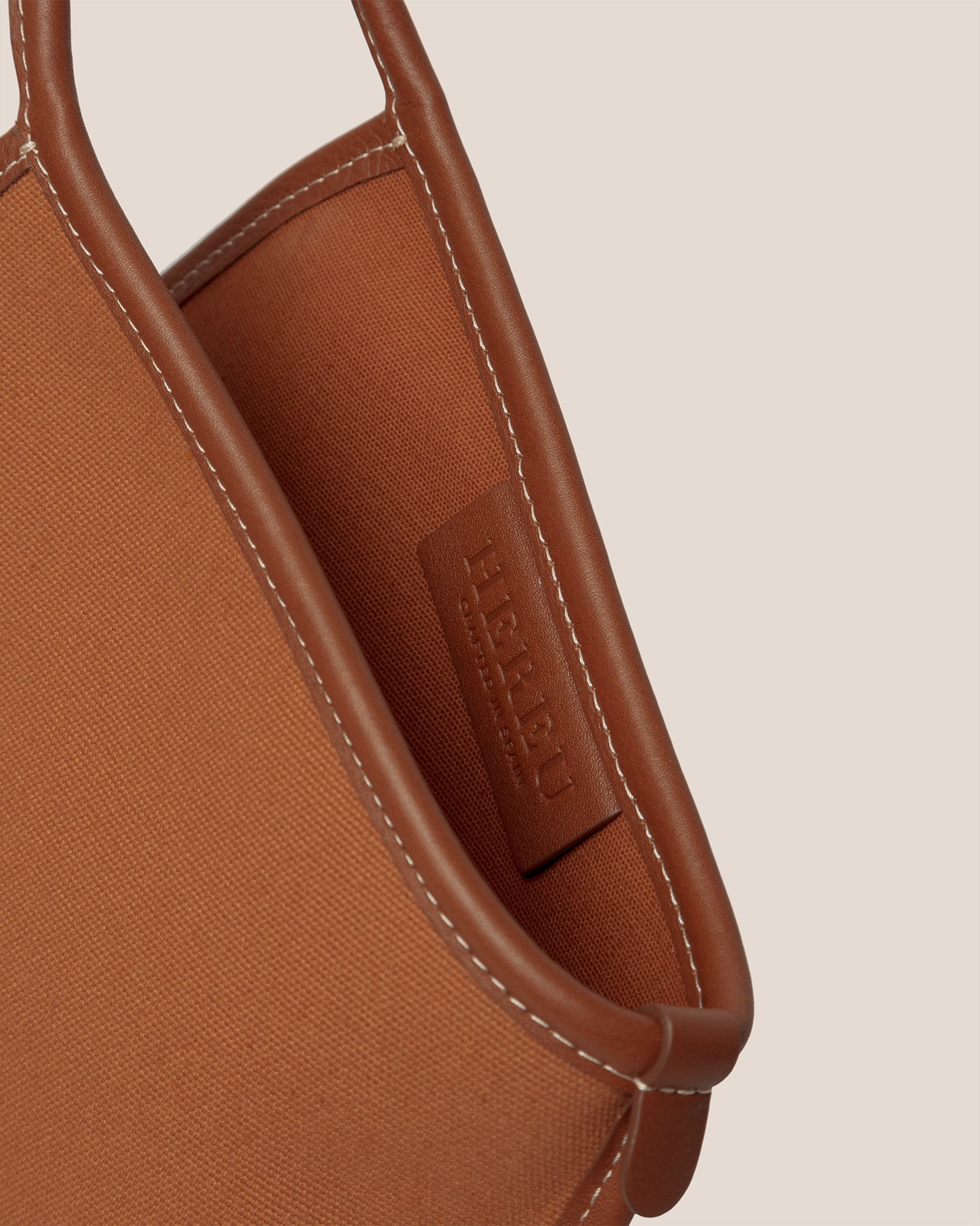 Hereu CALELLA - Leather-trimmed Organic Cotton Tote Bag