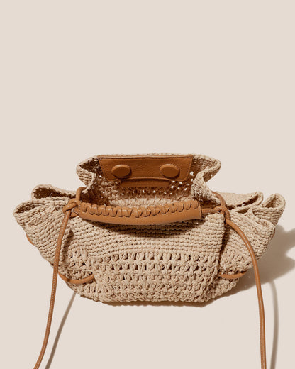 Hereu ARTA MINI CROCHET RAFFIA - Pleated Crossbody Bag