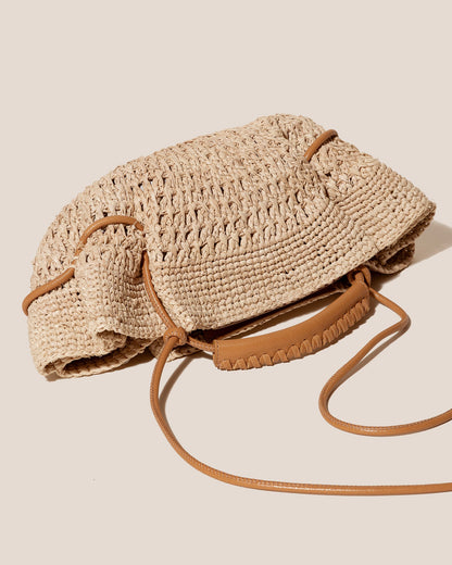 Hereu ARTA MINI CROCHET RAFFIA - Pleated Crossbody Bag