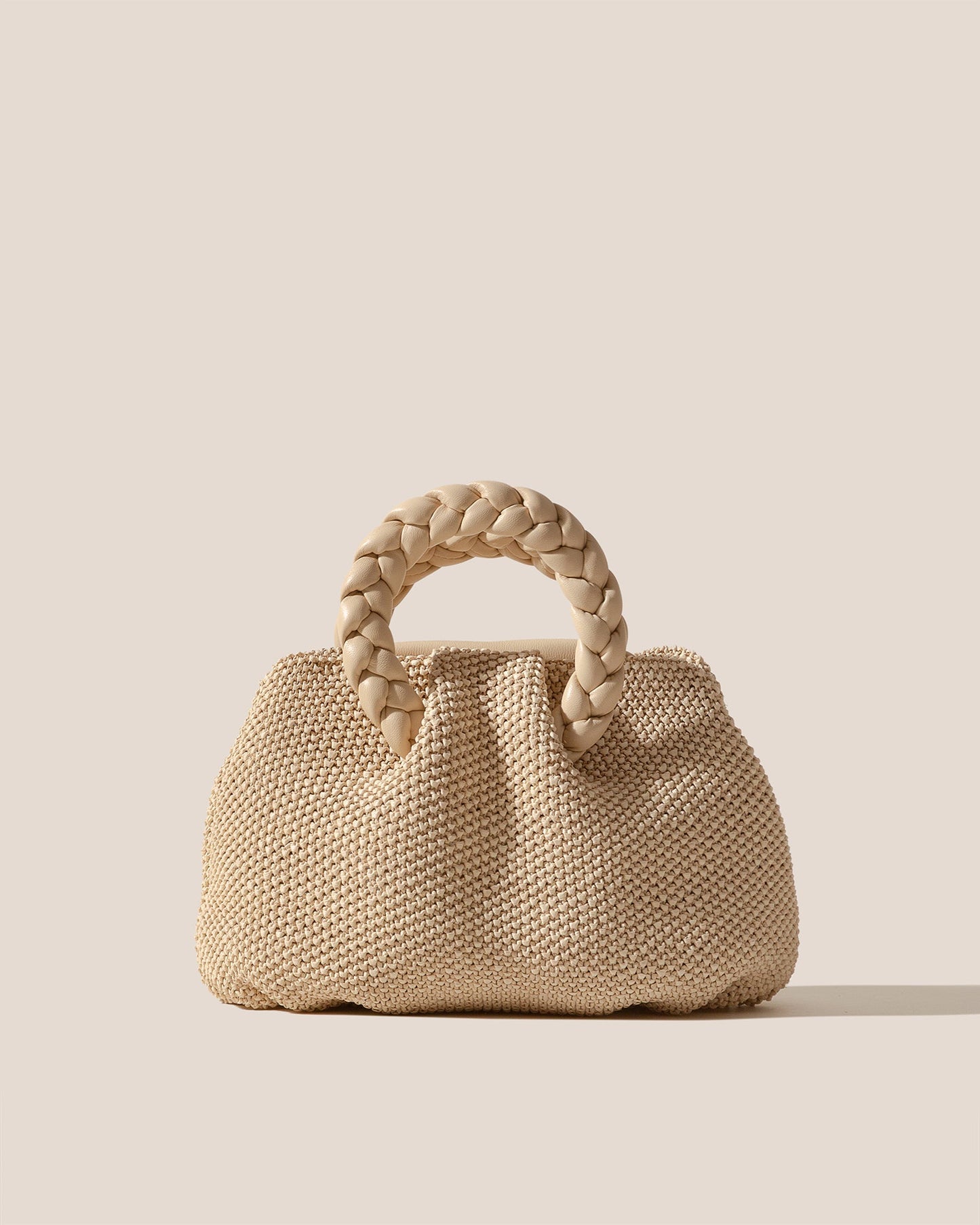 Hereu BOMBON M SOFT RAFFIA - Medium Plaited-handle Raffia Handbag