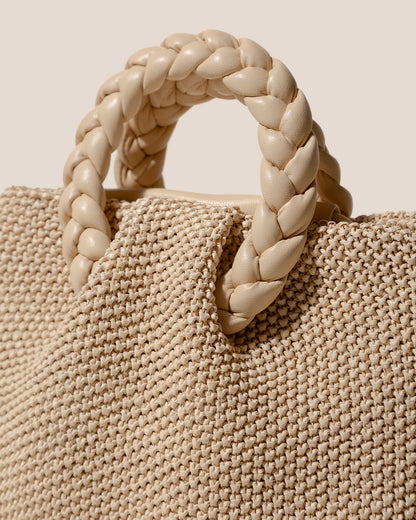 Hereu BOMBON M SOFT RAFFIA - Medium Plaited-handle Raffia Handbag