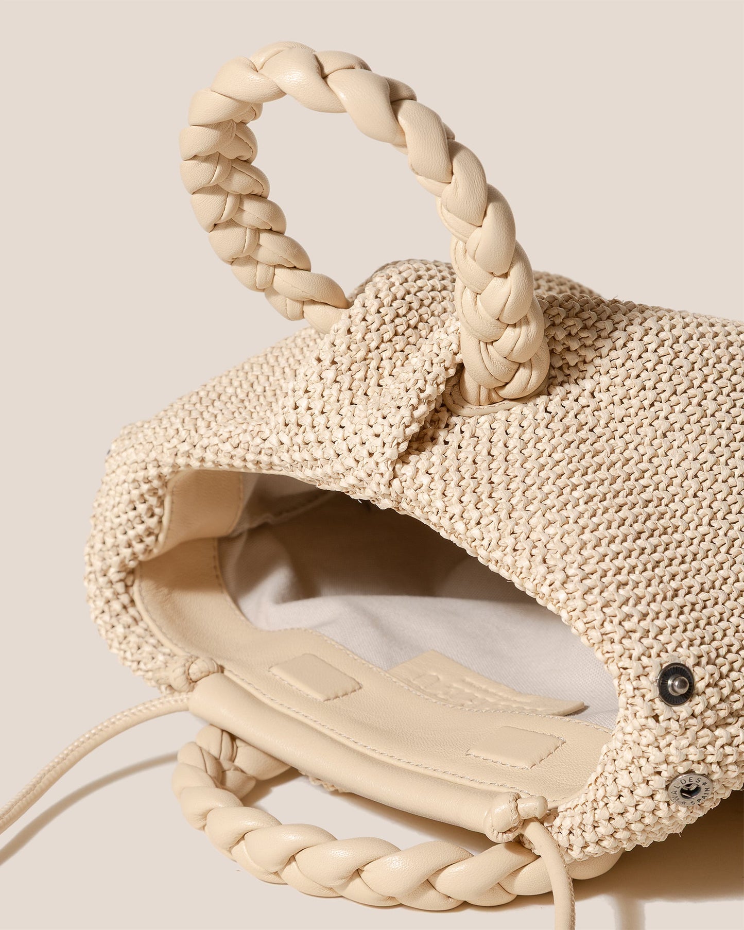 Hereu BOMBON M SOFT RAFFIA - Medium Plaited-handle Raffia Handbag