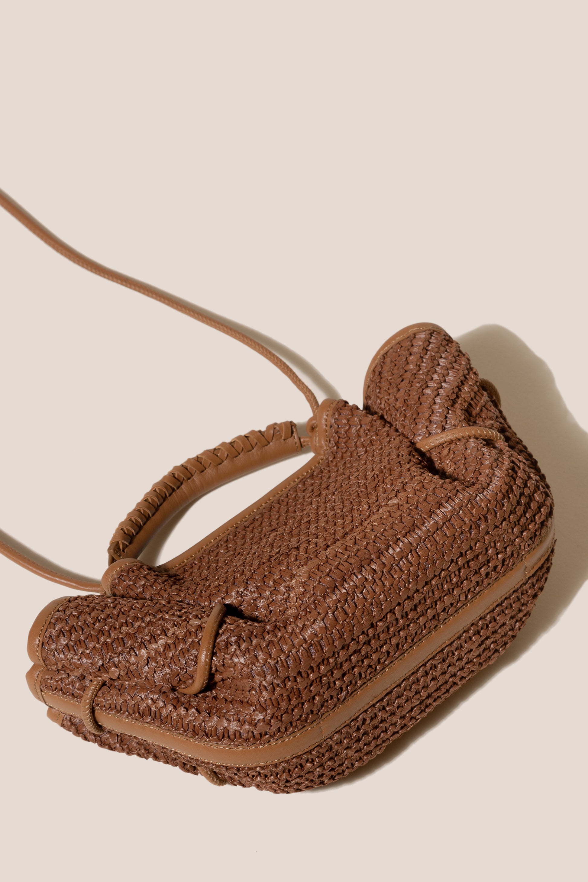 Hereu ARTA MINI RAFFIA - Pleated Crossbody Bag
