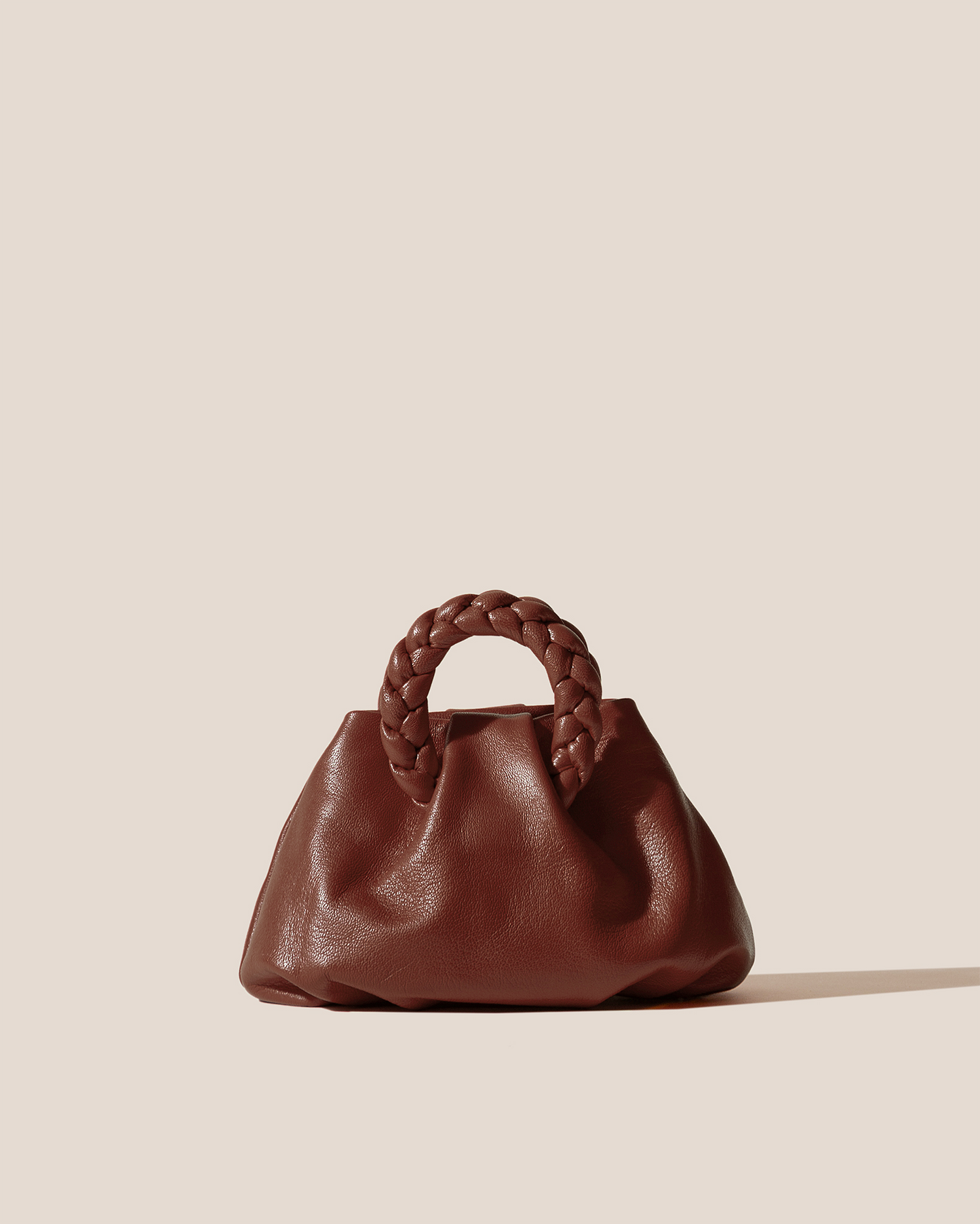 Hereu BOMBON SUPPLE SHINY - Plaited-handle Leather Handbag