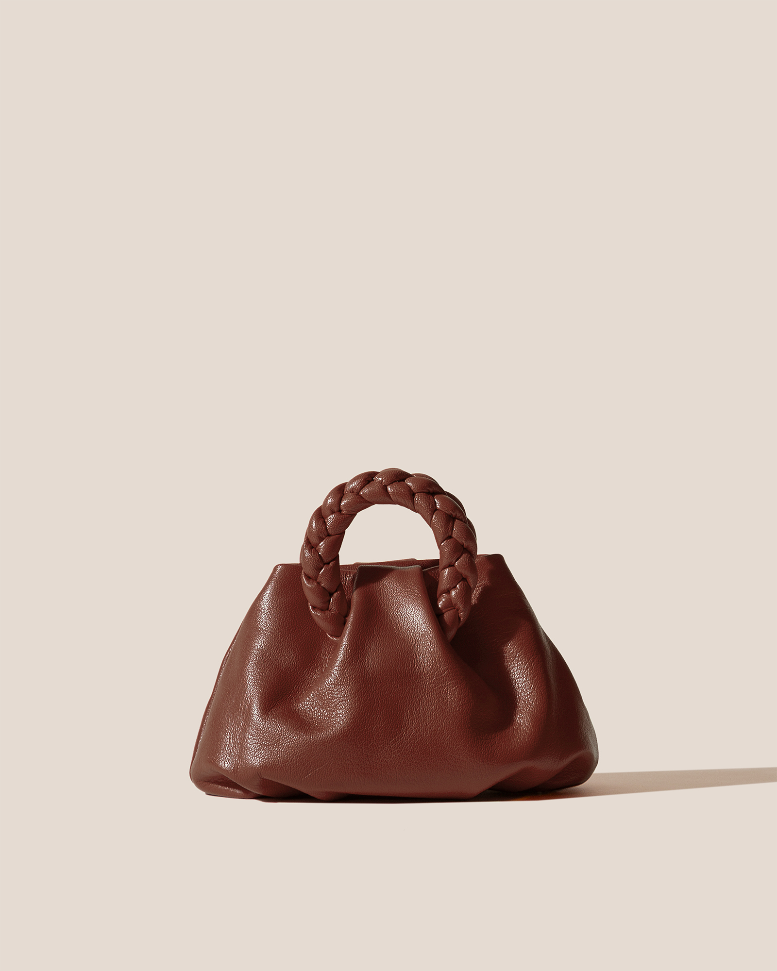 Hereu BOMBON SUPPLE SHINY - Plaited-handle Leather Handbag