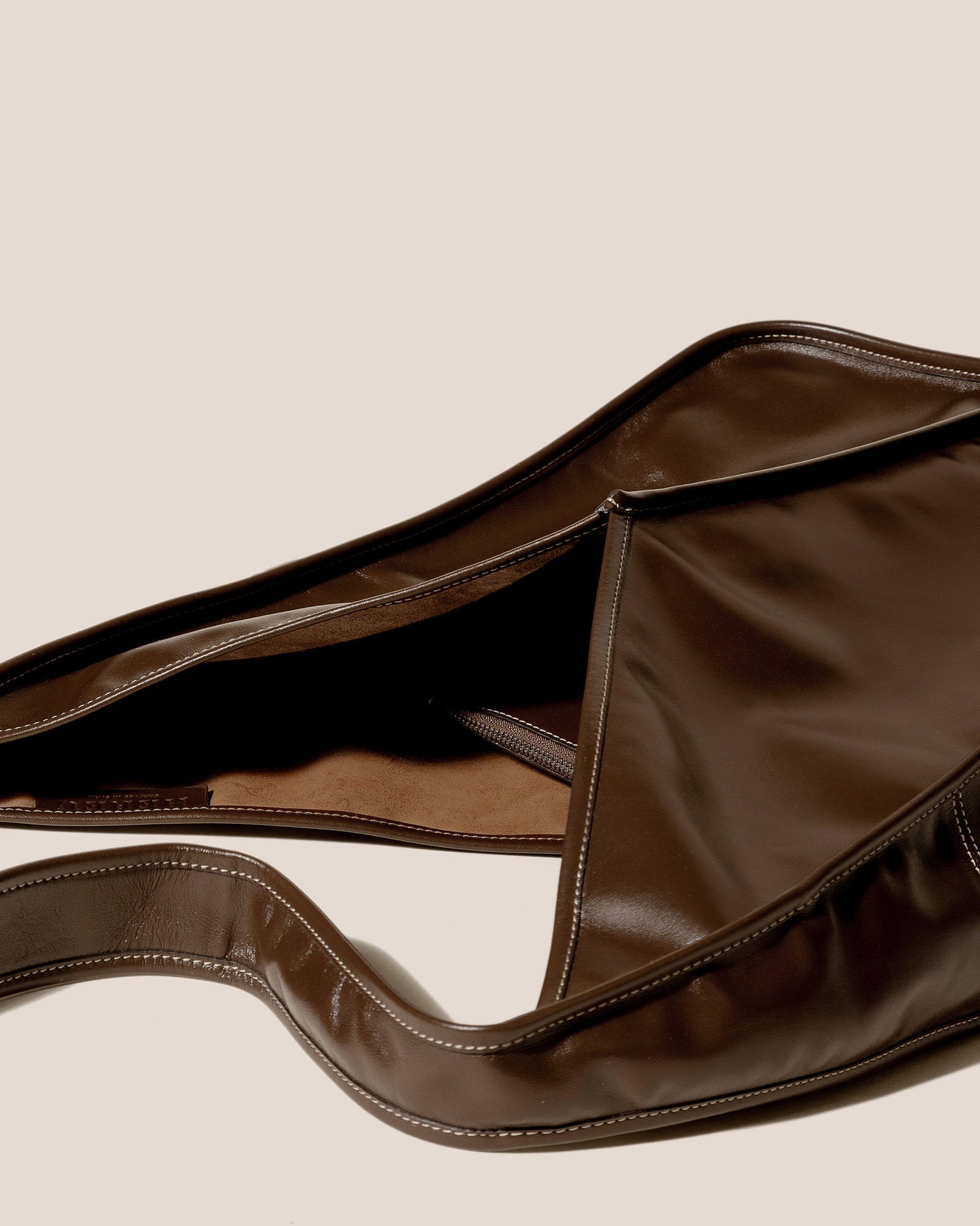 Hereu CALELLA CROSSBODY - Leather-trimmed Crossbody Sac