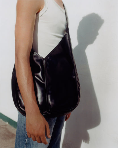 Hereu CALELLA CROSSBODY - Leather-trimmed Crossbody Sac