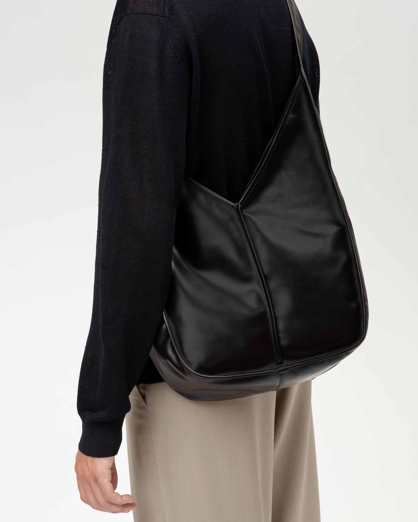 Hereu CALELLA CROSSBODY - Leather-trimmed Crossbody Sac