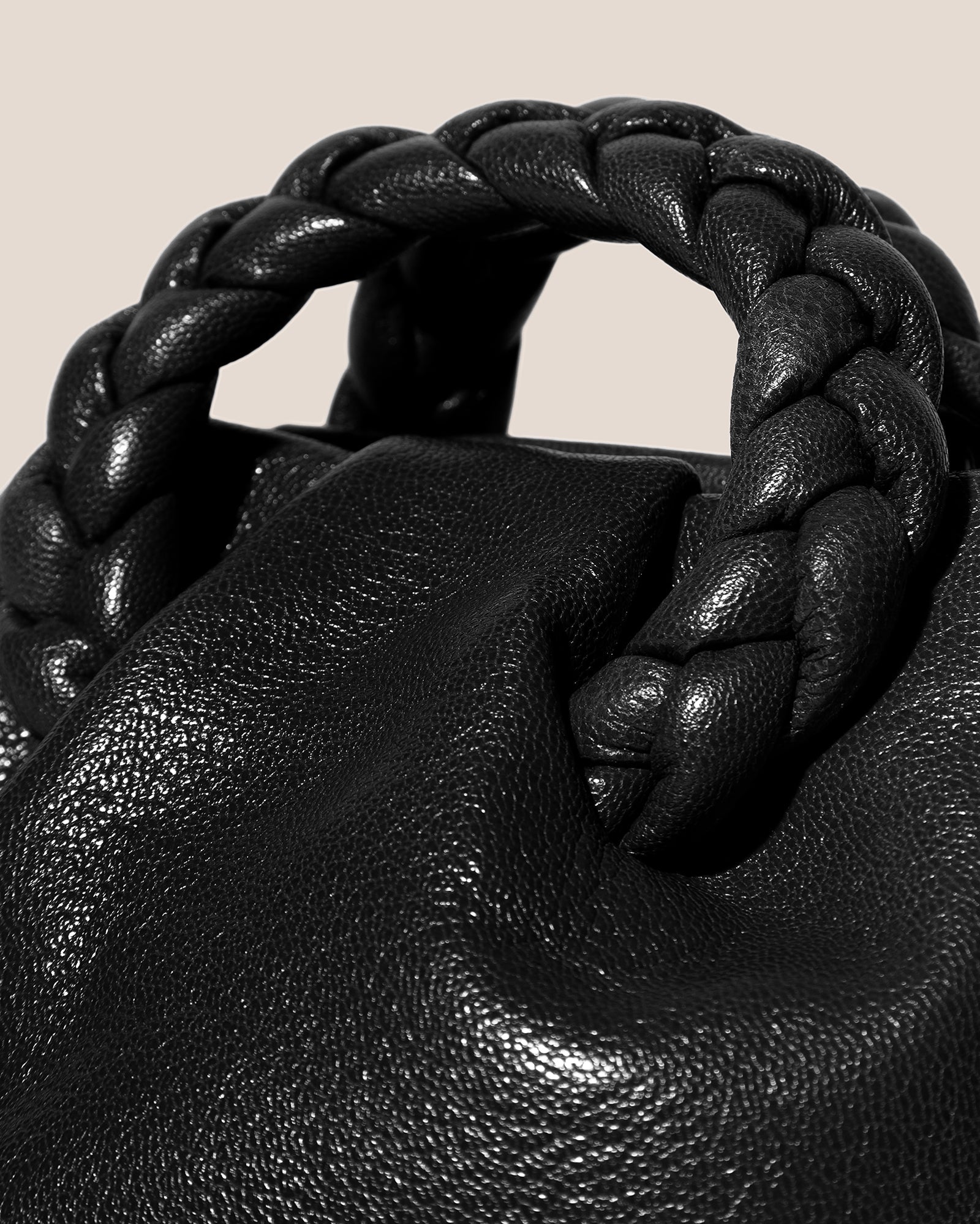 Hereu BOMBON SUPPLE SHINY - Plaited-handle Leather Handbag