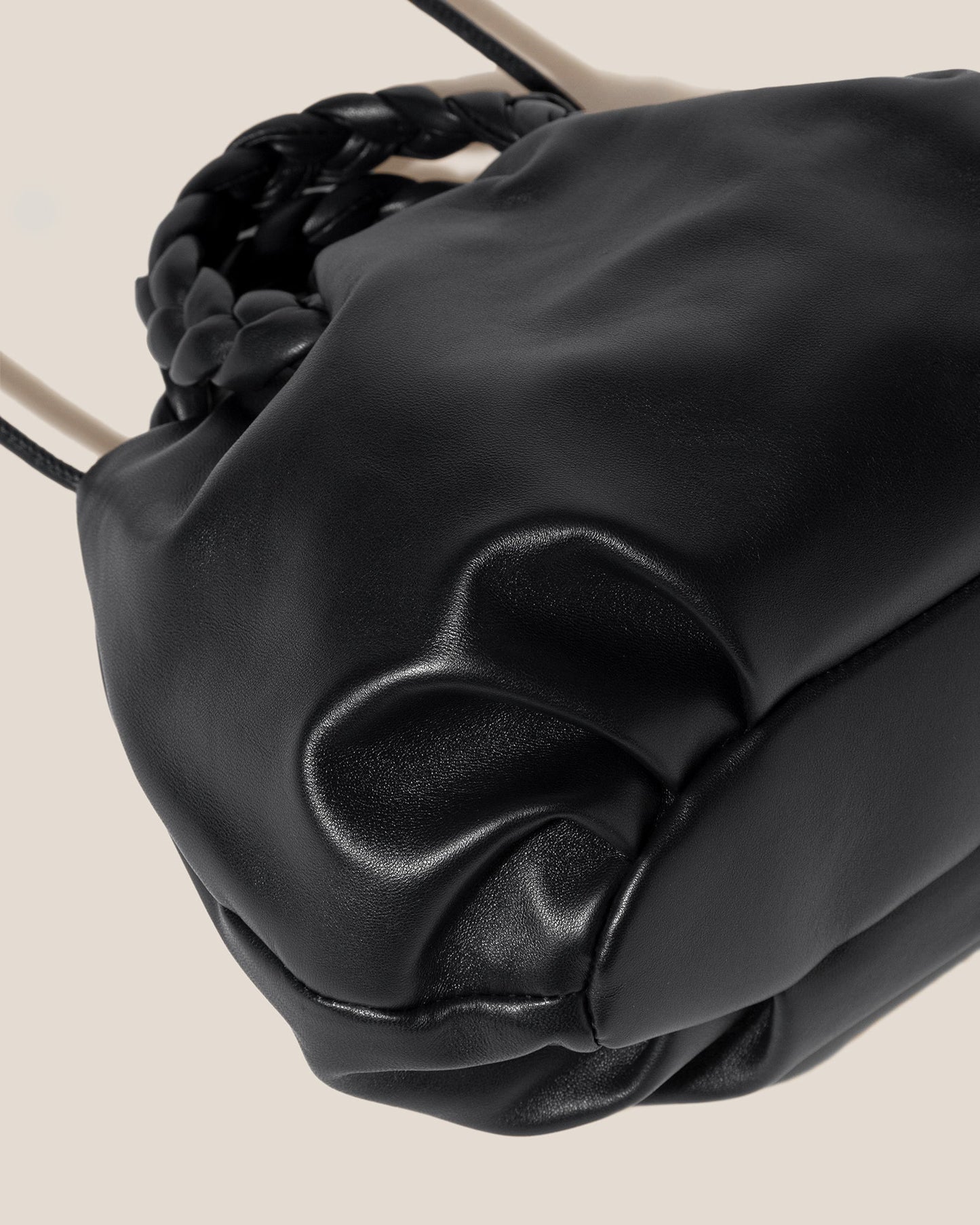Hereu BOMBON M - Medium Plaited-handle Leather Handbag