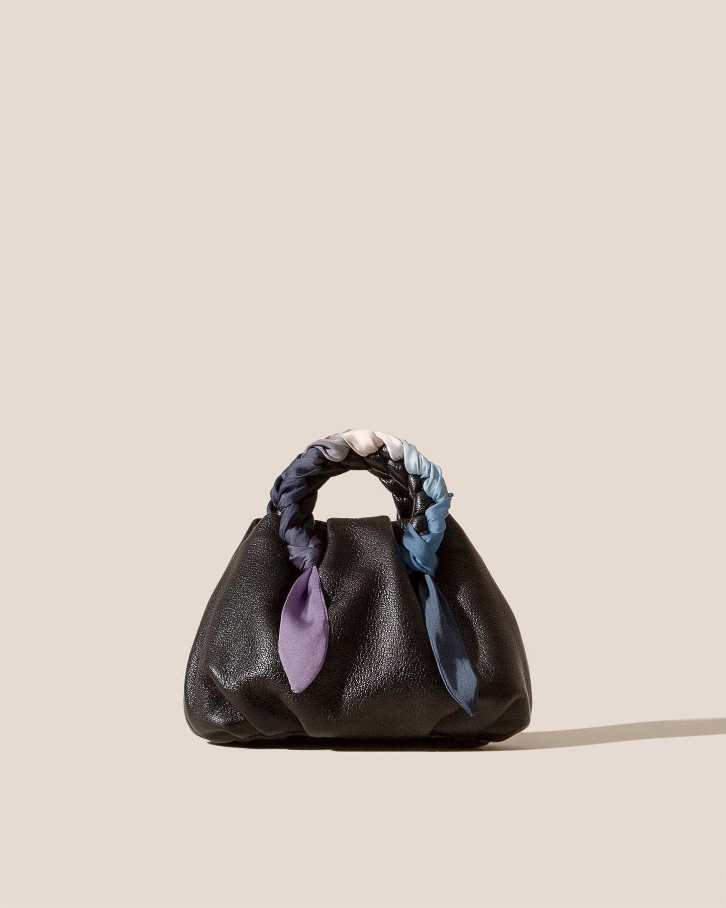 Hereu BOMBON FOULARD - Plaited-handle Leather Handbag