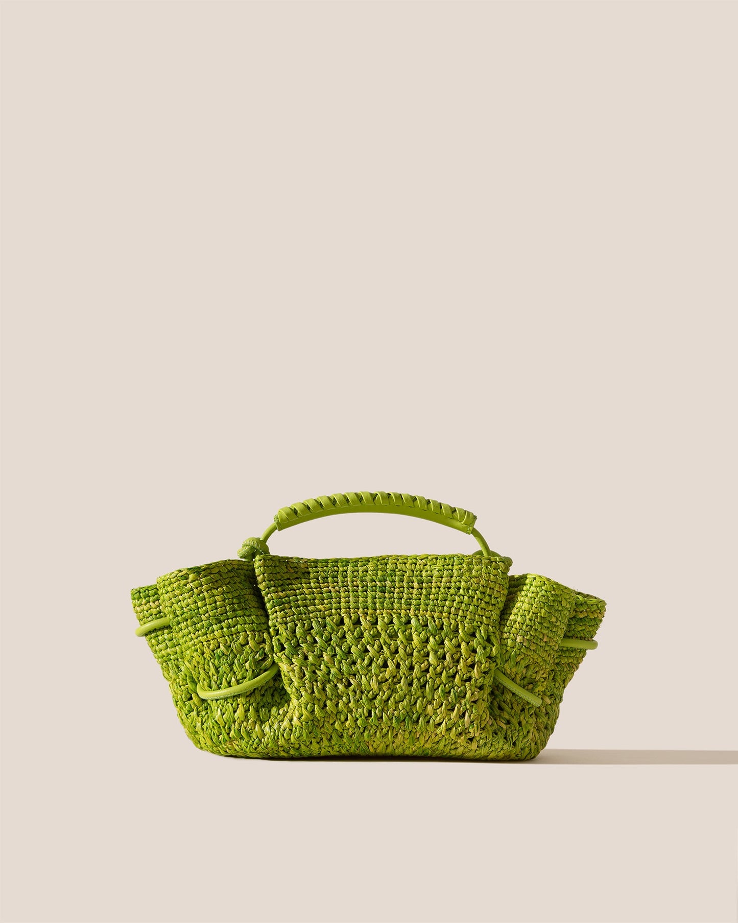 Hereu ARTA MINI CROCHET RAFFIA - Pleated Crossbody Bag