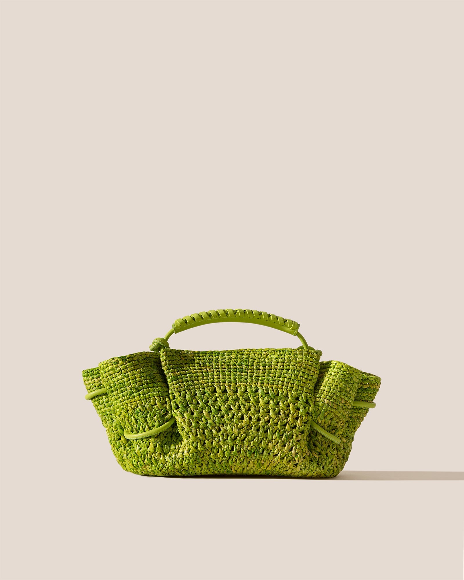 Hereu ARTA MINI CROCHET RAFFIA - Pleated Crossbody Bag