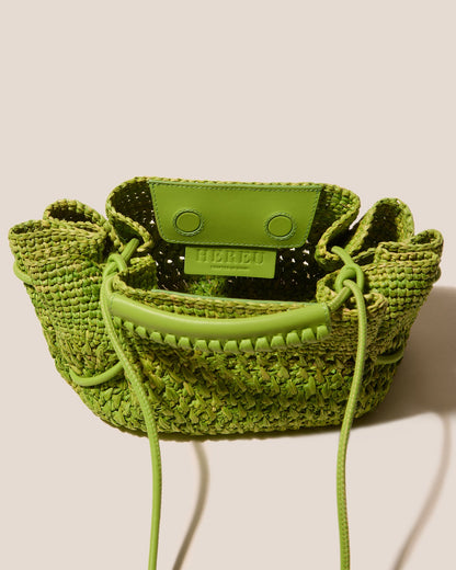 Hereu ARTA MINI CROCHET RAFFIA - Pleated Crossbody Bag