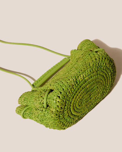 Hereu ARTA MINI CROCHET RAFFIA - Pleated Crossbody Bag