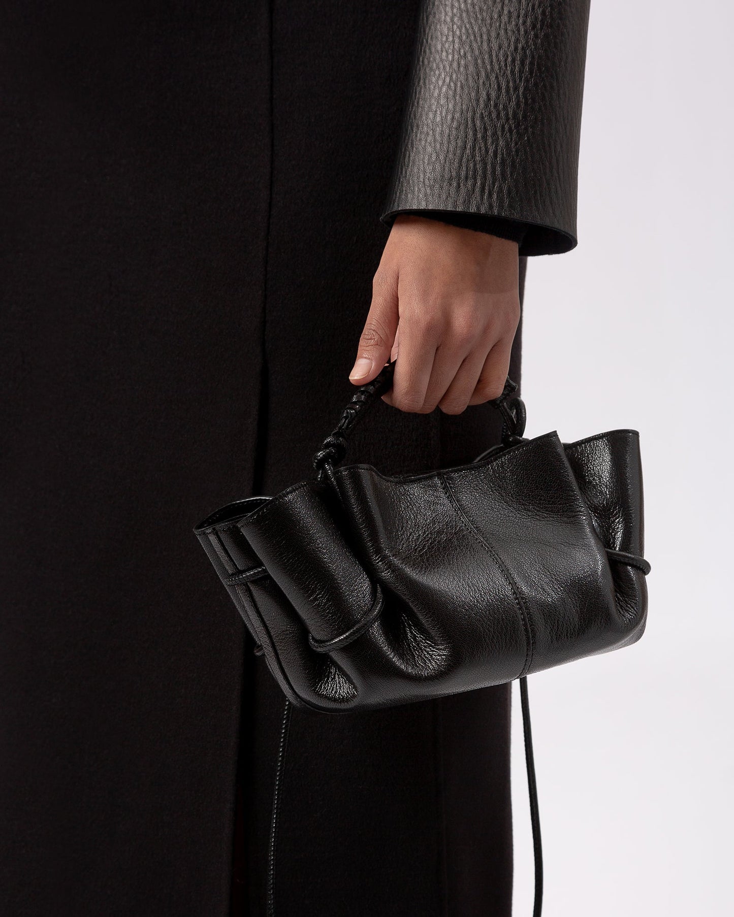Hereu ARTA MINI METALLIC - Pleated Crossbody Bag