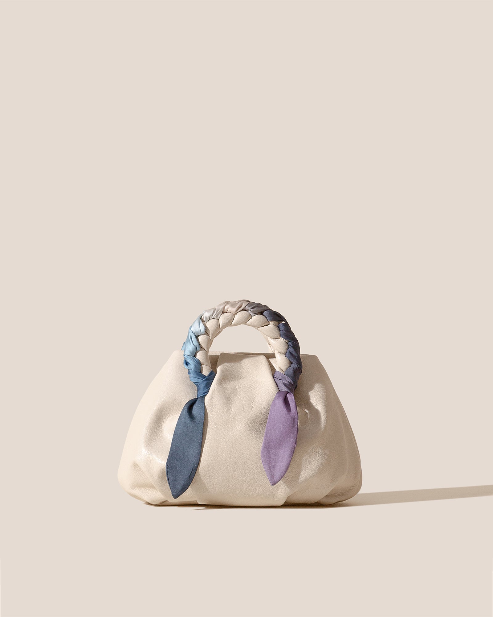 Hereu BOMBON FOULARD - Plaited-handle Leather Handbag