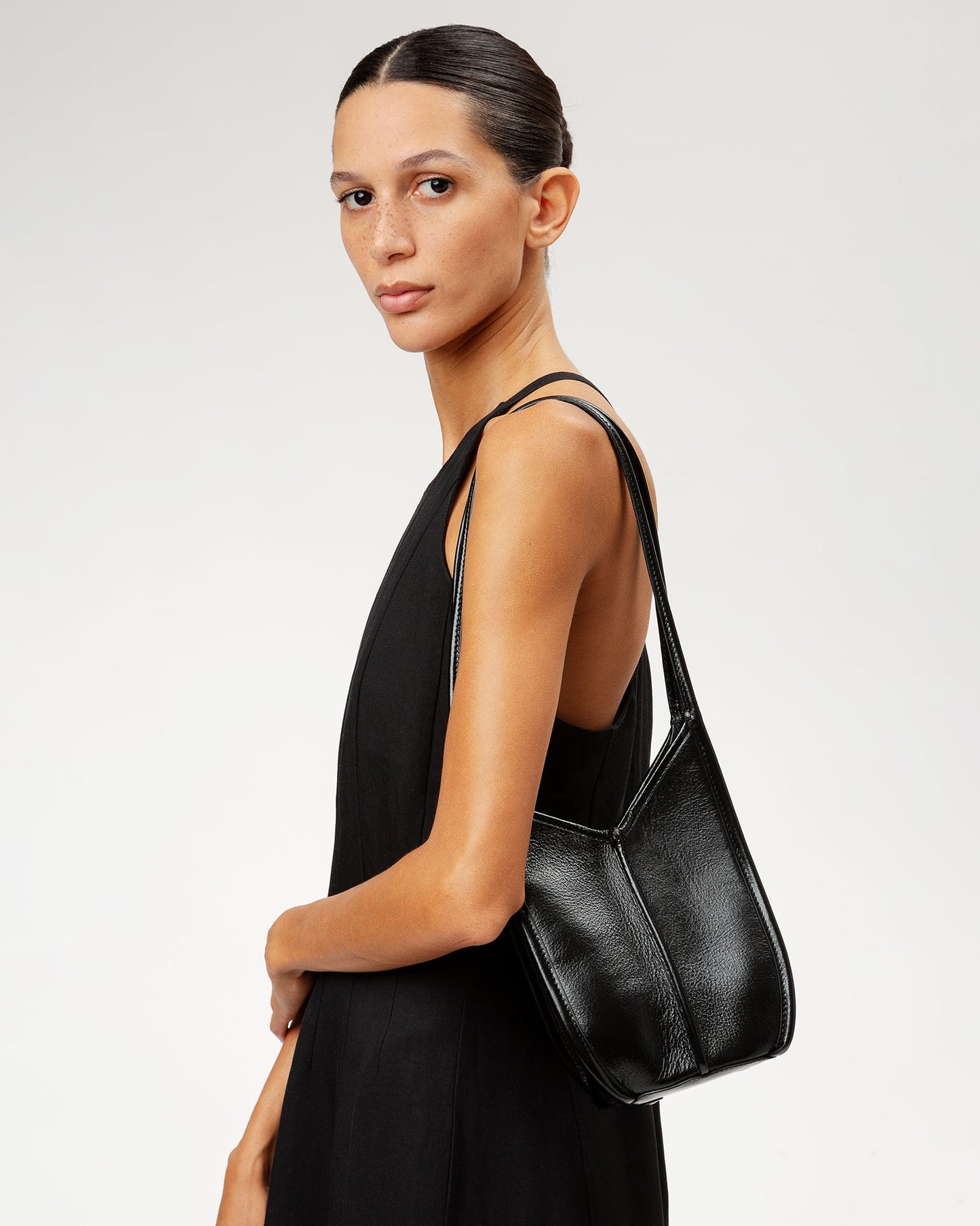 Hereu CALELLA BUCKET LEATHER - Leather-trimmed Shoulder Bag