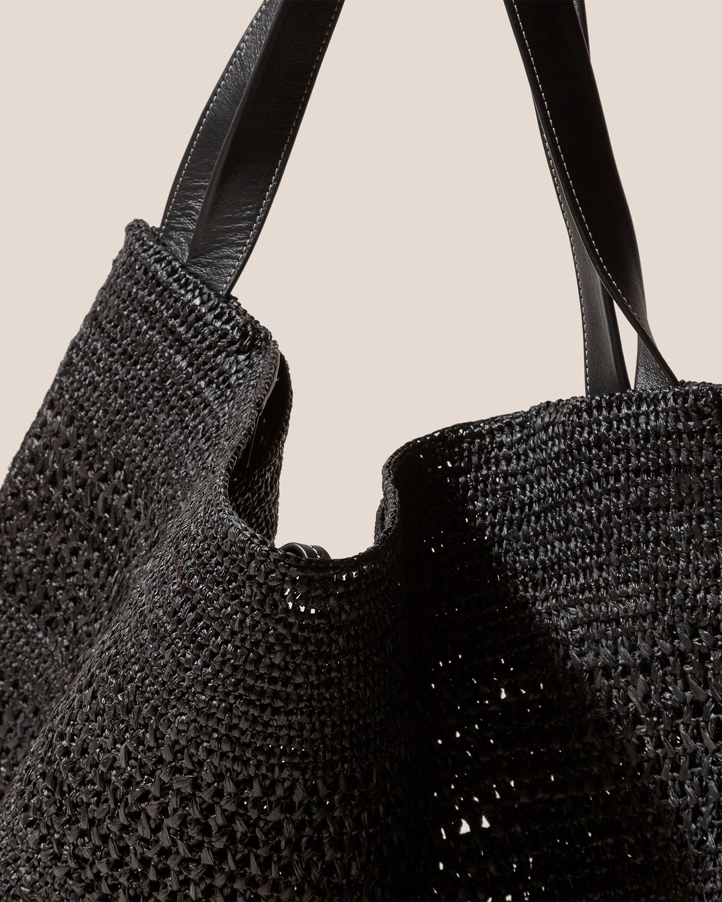 Hereu CADOR - Slouchy Crocheted Raffia Shoulder Bag