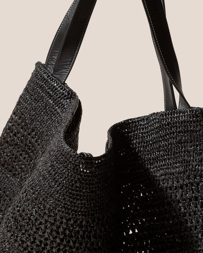 Hereu CADOR - Slouchy Crocheted Raffia Shoulder Bag