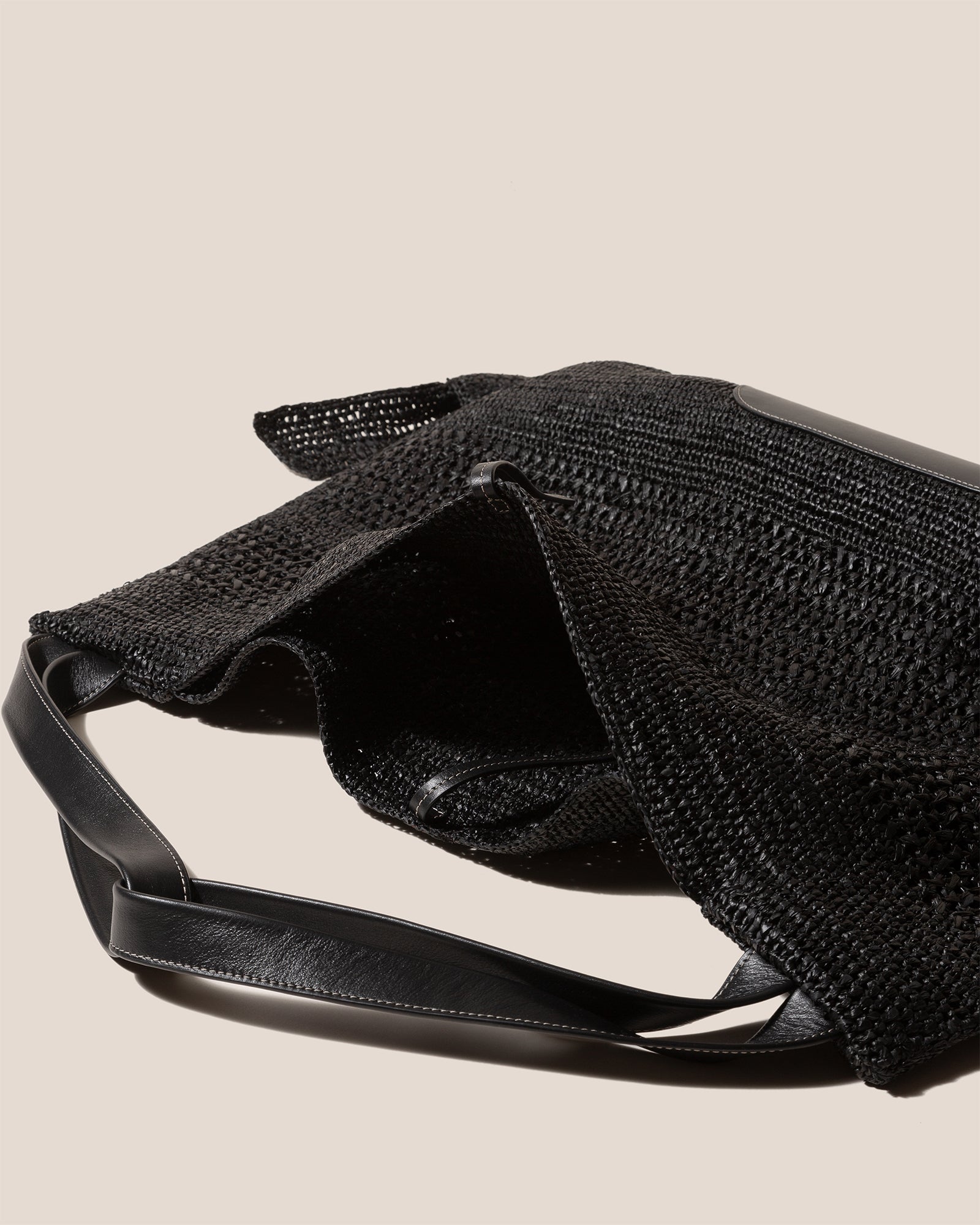 Hereu CADOR - Slouchy Crocheted Raffia Shoulder Bag