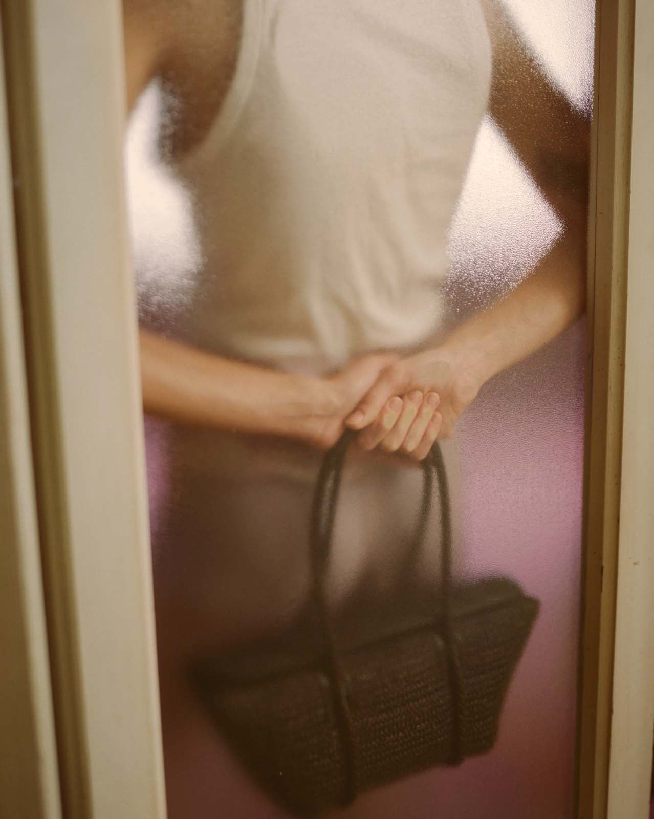 Hereu FORNA RAFFIA - Leather Framed Shoulder Bag