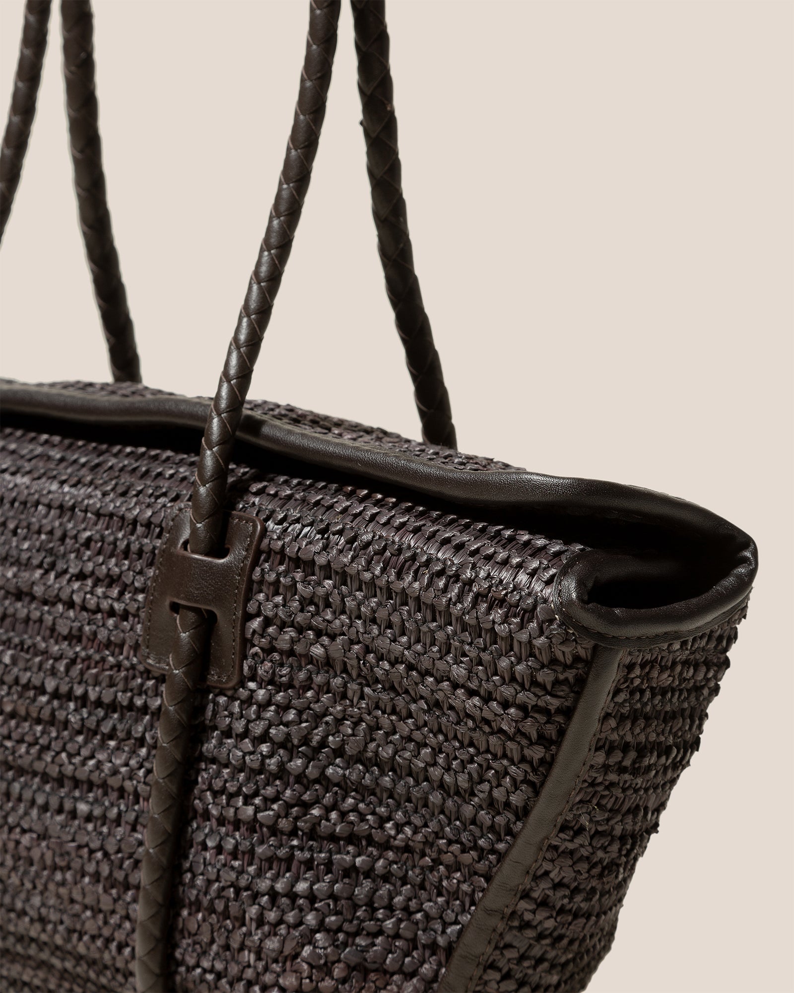 Hereu FORNA RAFFIA - Leather Framed Shoulder Bag