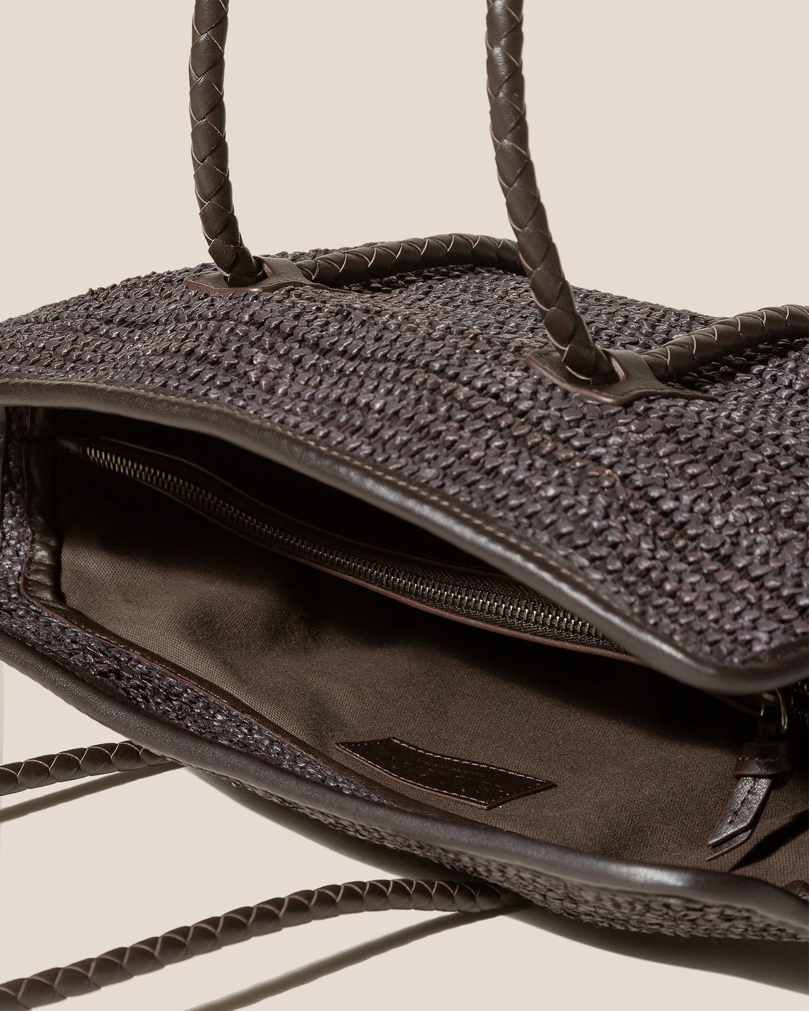 Hereu FORNA RAFFIA - Leather Framed Shoulder Bag