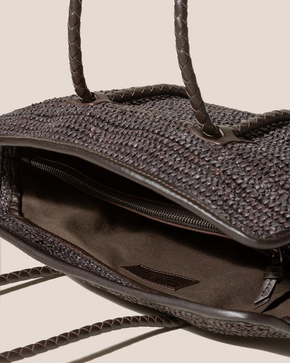 Hereu FORNA RAFFIA - Leather Framed Shoulder Bag