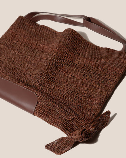 Hereu CADOR - Slouchy Crocheted Raffia Shoulder Bag