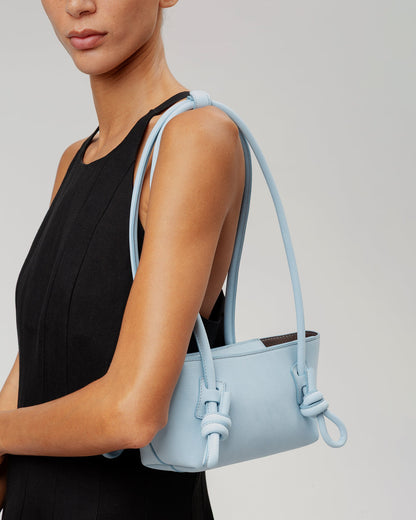 Hereu FLECA MINI SHOULDER NUBUCK - Knotted-handle Shoulder Bag