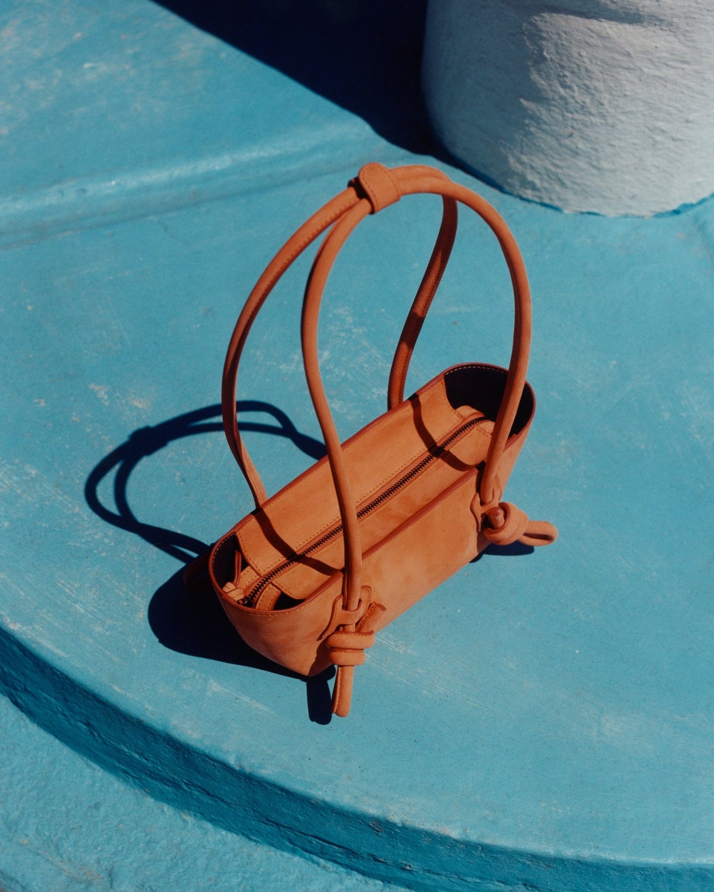 Hereu FLECA MINI SHOULDER NUBUCK - Knotted-handle Shoulder Bag