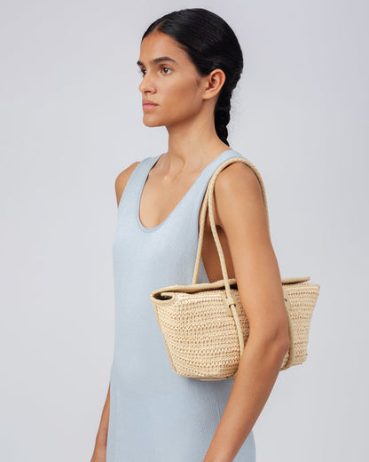 Hereu FORNA RAFFIA - Leather Framed Shoulder Bag
