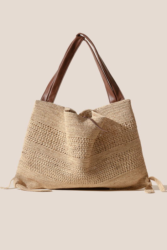 Hereu CADOR - Slouchy Crocheted Raffia Crocheted Shoulder Bag