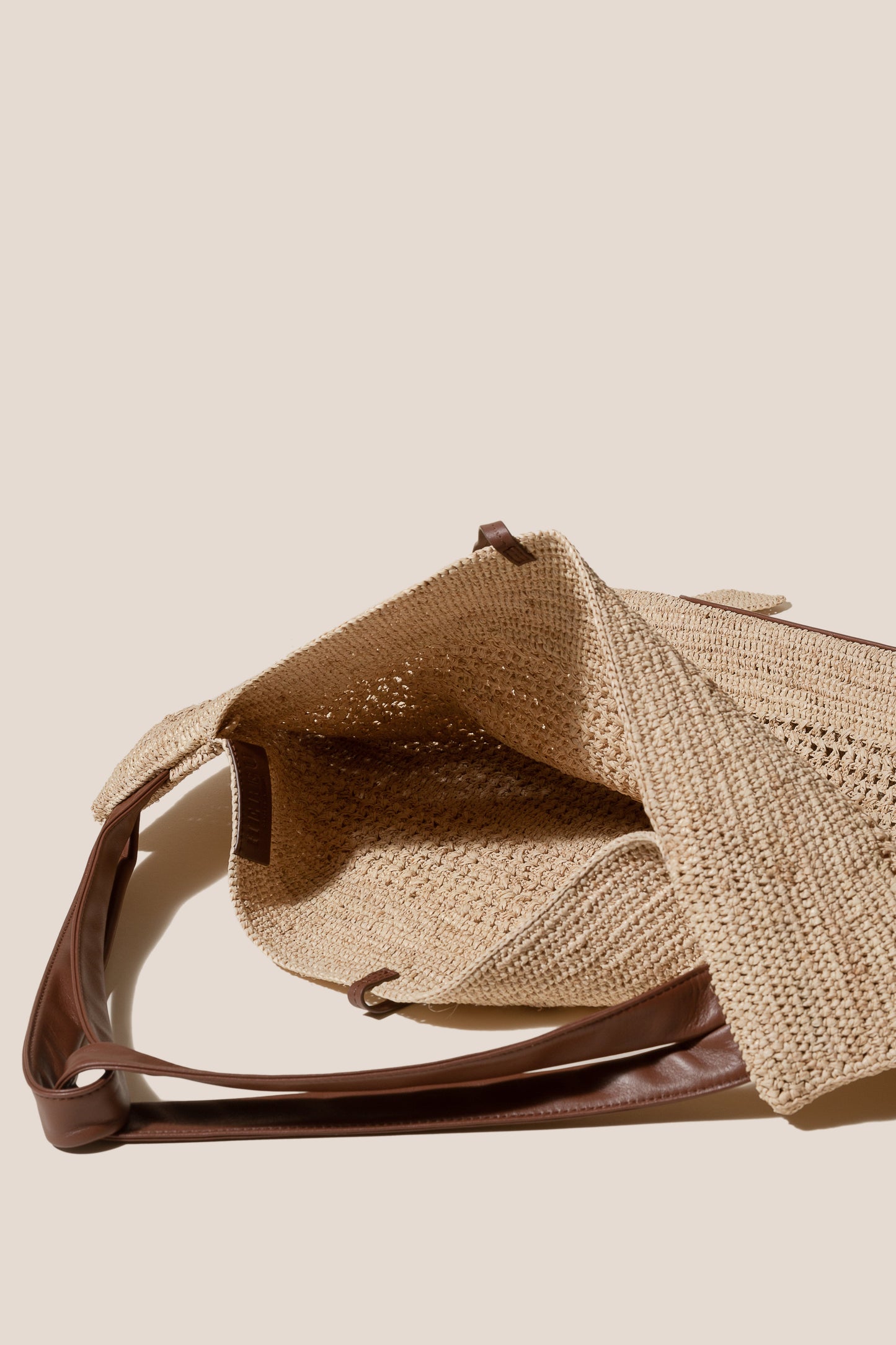 Hereu CADOR - Slouchy Crocheted Raffia Crocheted Shoulder Bag