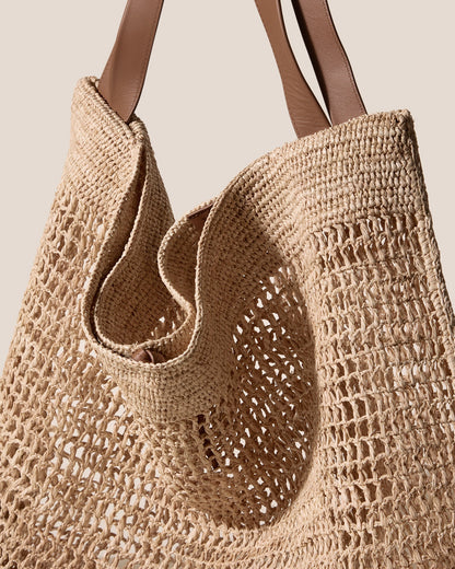 Hereu CADOR RAFFIA MESH - Slouchy Shoulder Bag