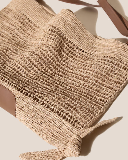 Hereu CADOR RAFFIA MESH - Slouchy Shoulder Bag